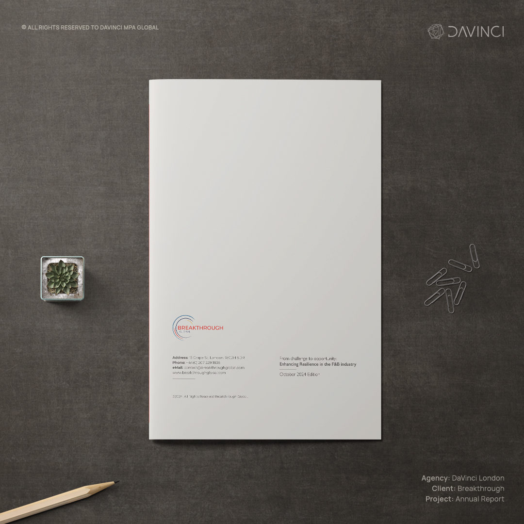Brochure and report designed by DaVinci MPA – Branding Agency in London and Dubai