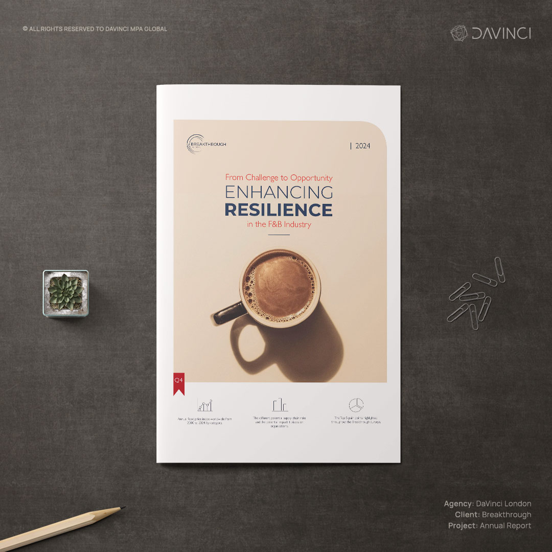 Brochure and report designed by DaVinci MPA – Branding Agency in London and Dubai